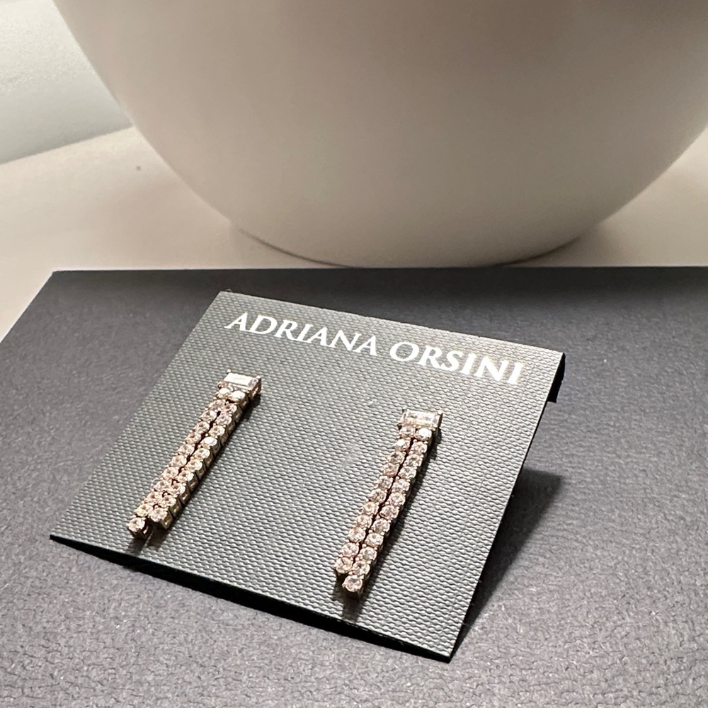 Adriana Orsini Chateau Fringe 18K gold plated and cubic zirconia drop earrings